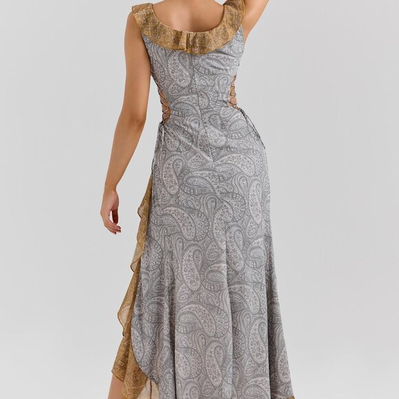 HOUSE OF CB Aloura Georgette Ruffle Dress - Picture 7 of 11